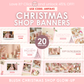 Pink Christmas Coquette Website Banner Templates