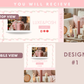 Pink Christmas Coquette Website Banner Templates