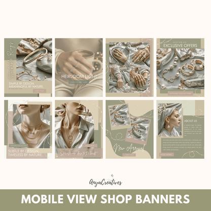 Shopify Theme Template - Aesthetic Shopify Template - Luxury Shopify theme - Shopify banner - Heirloom Light - AnyaCreatives