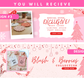 Pink Christmas Coquette Website Banner Templates | Feminine Holiday Canva Website Banners | Pastel Christmas Shopify, Wix, Blog Headers