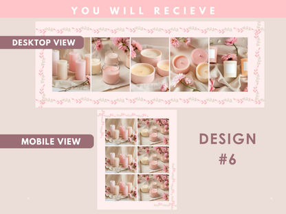 Pink Christmas Coquette Website Banner Templates
