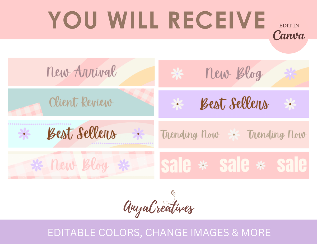 Blush Bloom Email Marketing Canva Templates