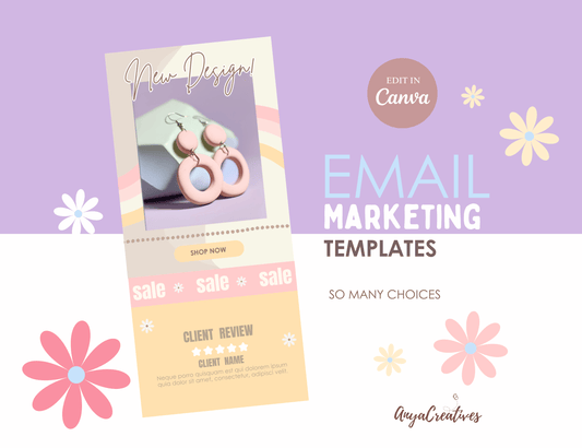Blush Bloom Email Marketing Canva Templates