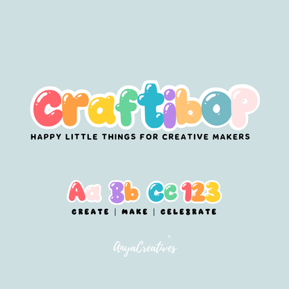 Craftibop Font Trio – Playful Bubble Display & Rounded Handwritten Fonts