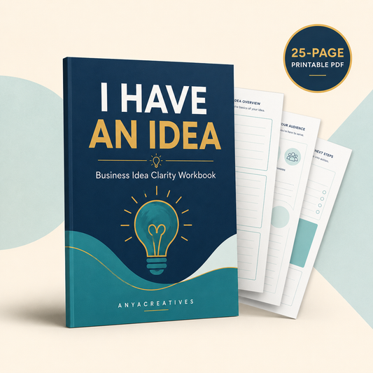 I Have an Idea: Business Idea Clarity Workbook | Printable PDF