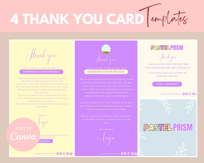 Etsy Shop Banner Templates Pastel Prism Rainbow