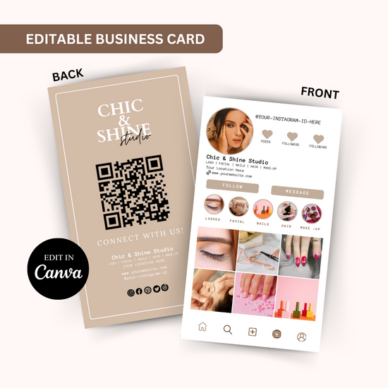 IG Influencer Card, Instagram Cards, Lash Business Card, Pink and Black Card, Small Business Card, Trendy Business Card, Beauty Business Card, Business Card Design, Business Cards, Canva Template, DIY Business Cards, Fancy Business Cards, Hair Business Card, Instagram Business Card, DIY Canva Business Card Template Design, QR code Business Card, Influencer Cards, Influencer Cards, Editable
