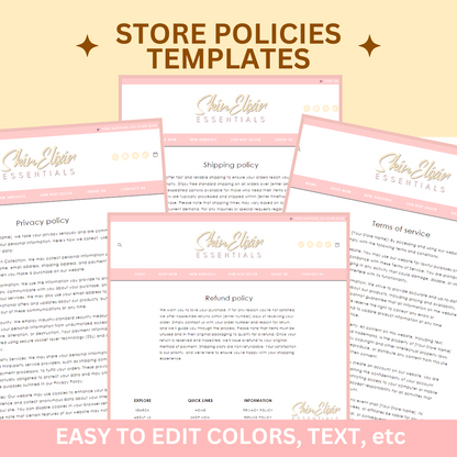 Shopify Theme Pink Peach Orange Customizable Colors Shopify Template - Beauty Website Template - Skincare Shopify - Pastel Shopify Website