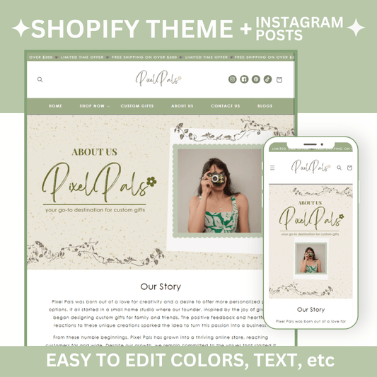 Cottagecore Shopify Theme - PixelPals Corner