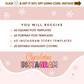 Christmas Instagram Bundle - Canva Templates - Holiday Content, Pink Christmas Instagram