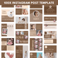 Instagram Template Bundle | Minimalist Neutral Aesthetic | Nude & Neutrals Collection