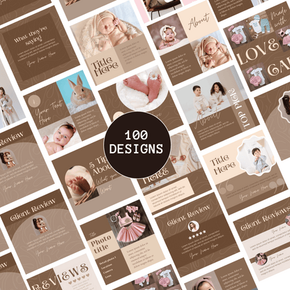 Instagram Template Bundle | Minimalist Neutral Aesthetic | Nude & Neutrals Collection