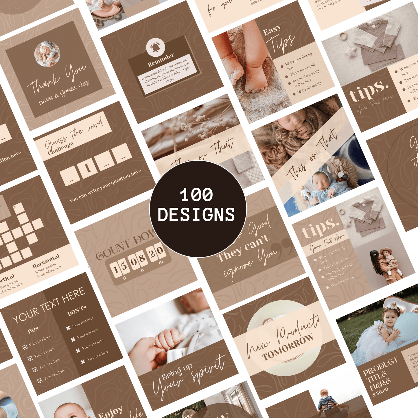 instagram template bundle | minimalist neutral aesthetic | nude & neutrals collection