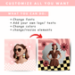 Pink Retro Instagram Templates - Coquette Aesthetics Canva Instagram Post - Girly Pink Instagram Post Templates - Pink Branding