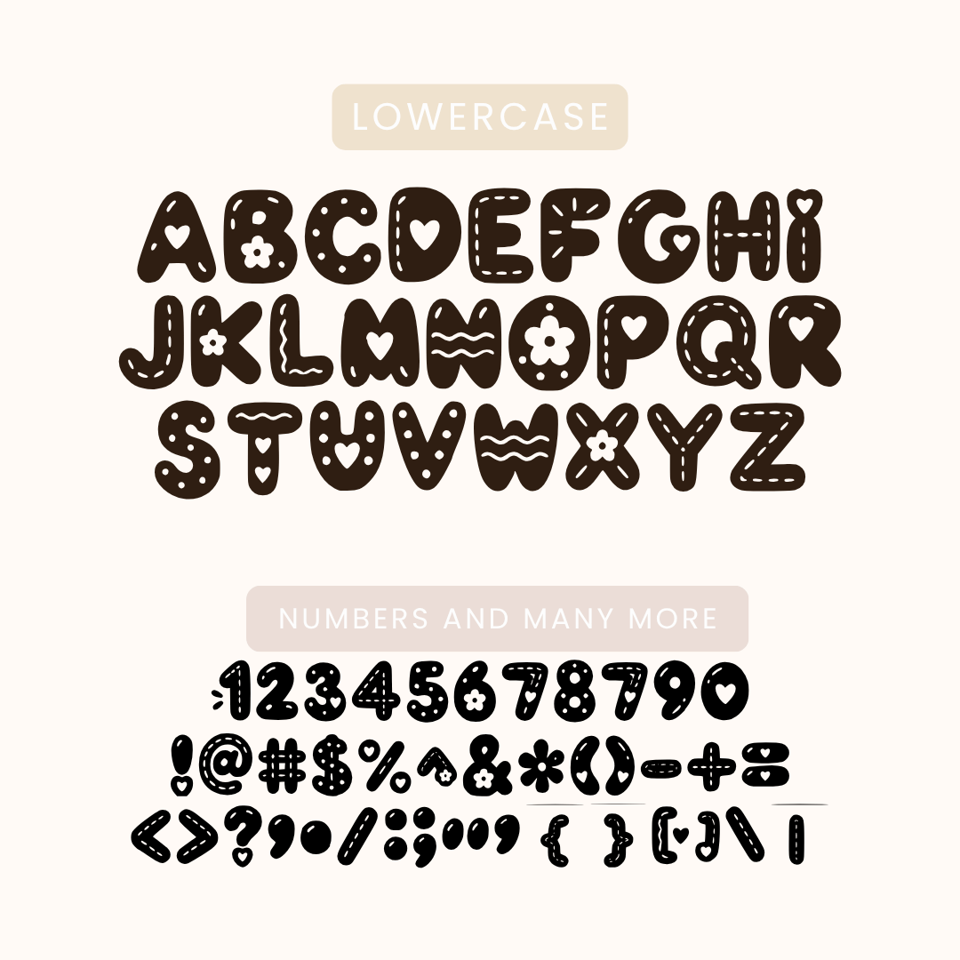 dottelle font – playful sticker doodle font