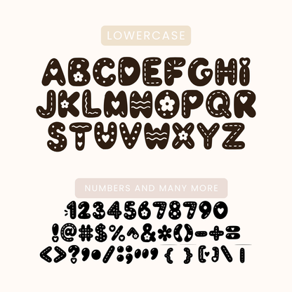 Dottelle Font – Playful Sticker Doodle Font