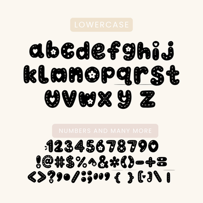 Dottelle Font – Playful Sticker Doodle Font
