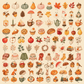 100 Watercolor Fall PNG Bundle
