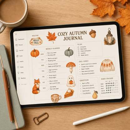 Fall PNG Bundle – 100 Watercolor-Style Autumn Stickers | Ambrelora Fall