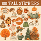 100 Watercolor Fall PNG Bundle