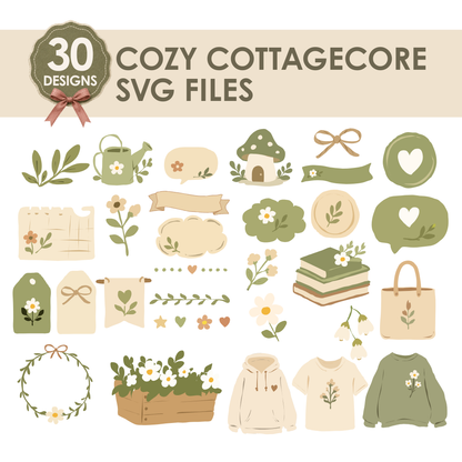 Mossy Nook SVG Collection | Botanical SVG Bundle for Cricut, Silhouette & Small Business Branding | MNv1