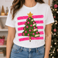 Book Lover Christmas Tree PNG – Preppy Pink Holiday Sublimation Design