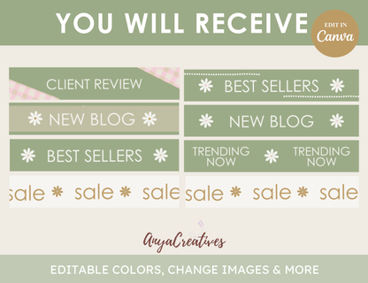 Sage Green Email Marketing Templates - Pastel Mailing List Design - Shopify Mailchimp Flodesk - Canva Newsletter Template - Pixel Pals