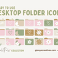 Desktop Folder Icons - Aesthetic Sage Green Computer Desktop Icons