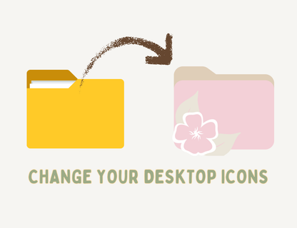 Desktop Folder Icons - Aesthetic Sage Green Computer Desktop Icons