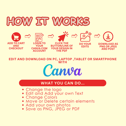 Valentine’s Instagram Bundle - 100+ Romantic Canva Templates in a Gorgeous Red Palette